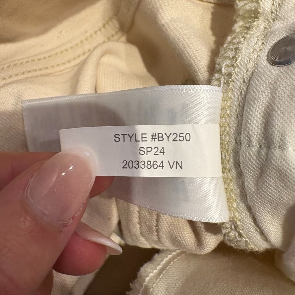J. Crew High-Rise Straight Leg Jeans in Natural Cream - Picture 4 of 7